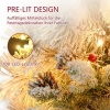 Afbeelding van HOMCOM Kunststof Kerstboom Groen/Wit 55L x 55B x 107H cm