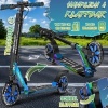 Afbeelding van RE:SPORT® Cityroller voor kinderen en volwassenen met LED-verlichting, bel en draagband