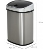 Afbeelding van HOMCOM Automatische afvalbak met infraroodsensor - Zilver 58 L / 48 L
