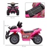 Afbeelding van HOMCOM mini elektrische quad voor kinderen 18-36 maanden - roze kinder ATV met LED koplamp