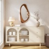 Afbeelding van Homcom Wandspiegel - Grenenhoutfineer, Glas - 91,5L x 45B x 3H cm - Natuurhout