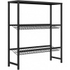 Afbeelding van HOMCOM kratjesrek - staal - 103L x 33B x 113,5H cm - zwart