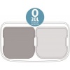 Afbeelding van Brabantia Bo Prullenbak - 2 x 30 liter - Afvalscheiding - Zacht Beige