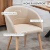 Afbeelding van HOMCOM Eetstoel Polyester, Metaal 56L x 55B x 74H cm Beige