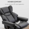 Afbeelding van HOMCOM Relaxfauteuil met voetensteun - Kunstleer, staal - Zwart