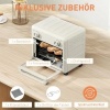 Afbeelding van HOMCOM Mini-oven met convectie, 10L, 2-in-1 met rooster, bakplaat, 1000W, touchscreen, roestvrij sta