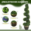 Afbeelding van HOMCOM Kunstmatige Topiaries Kunstplanten PE Ø28 x 115 cm Groen
