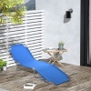 Afbeelding van Outsunny Blau Metalen Ligstoel van Polyester