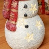 Afbeelding van HOMCOM Kerstman Standbeeld van Magnesiumoxide, 25x15,5x38 cm, Wit en Rood