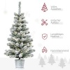 Afbeelding van HOMCOM Kunststof Kerstboom Metaal, 40 cm diameter x 90 cm hoog, Groen