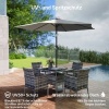 Afbeelding van Outsunny Tuinparasol - Metaal, Polyester - Ø270 x 219H cm - Donkergrijs