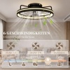 Afbeelding van HOMCOM Plafondventilator met Verlichting en Afstandsbediening Ø48 cm Zwart