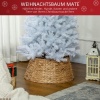 Afbeelding van HOMCOM Kerstboomrok Ø 60 cm van waterhyacint, kerstboommand voor feest en kerst, natuurlijk