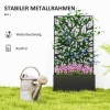 Afbeelding van Outsunny Verhoogde Plantenbak met Privacyscherm 61 x 23 x 113cm voor Tuin en Balkon
