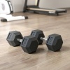 Afbeelding van HOMCOM Rubberen Dumbbell Metaal, 15,5 x 15,5 x 33,6 cm, Zwart