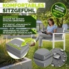 Afbeelding van Tillvex® Weerbestendige Tuinbank 2-3 Zits met Hoes & Kussens | Houtlook tot 300kg Belastbaar