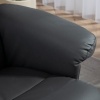 Afbeelding van HOMCOM Relaxfauteuil met Ottoman Hout en Kunstleer Donkergrijs 80x86x99 cm