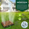 Afbeelding van tillvex® Tuindouche met fonteinhoogte tot 4 m | Antislip en weerbestendig | Aluminium/WPC