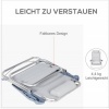 Afbeelding van Outsunny Aluminium Strandstoel, mesh-stof - 62L x 65B x 80H cm - Lichtgrijs