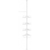 Afbeelding van Songmics Uitschuifbaar Hoekrek, Wit, Voor Douche en Handdoeken, 85-305 cm