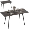 Afbeelding van HOMCOM Uitschuifbare Rechthoekige Keukentafel voor 6-8 Personen, Grijs, 120-160 cm