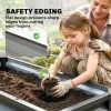 Afbeelding van Outsunny Tuinbed set Gegalvaniseerd staal 110x50x30 cm Donkergrijs