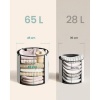 Afbeelding van SONGMICS Opbergpoef, Opvouwbare Voetenbank, 65 L, 47 x 47 x 45 cm