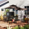 Afbeelding van Outsunny barbecuepaviljoen - waterafstotend - met dubbel dak
