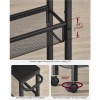 Afbeelding van VASAGLE 4-laags Trolley, Ruimtebesparende Keukenkar met Wielen, Stalen Frame, Ebony en Inkt Zwart