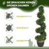 Afbeelding van HOMCOM Kunstmatige Topiaries Kunstplanten PE Ø28 x 115 cm Groen