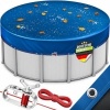 Afbeelding van tillvex® Premium Zwembadafdekking Rond ø 560cm voor Ø 460-520cm blauw met Montageset
