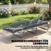 Afbeelding van Outsunny Tuinkussen voor Sofa - Polyester, PP-katoen - 65L x 198B x 13H cm - Donkergrijs
