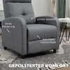 Afbeelding van HOMCOM - Relaxfauteuil - Verstelbare Rugleuning - Grijs Polyester