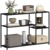 Afbeelding van HOMCOM Console Tafel - Staal - 110L x 30B x 75H cm - Zwart