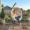 Afbeelding van Outsunny Schommelstoel - Verzinkt staal, polyester - 117L x 95B x 180H cm - Lichtgrijs