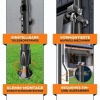 Afbeelding van KESSER® Klemluifel met handslinger en led-lichtsnoer, balkonluifel zonder boren, luifel uv-bestendig