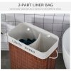 Afbeelding van Outsunny - Wasmand met deksel en verwijderbare waszak - Touwgrepen