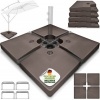Afbeelding van tillvex® parasolstandaard Kunststof 51x51x12cm 90l Bruin