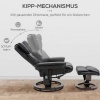 Afbeelding van HOMCOM Relaxfauteuil met voetensteun - Kunstleer, staal - Zwart