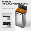 Afbeelding van HOMCOM Sensorafvalbak RVS 39L x 27B x 66H cm Zilver