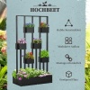Afbeelding van Outsunny Muurplantenbak met Trellis, Massief Hout, 90 x 45 x 170 cm, Zwart