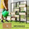 Afbeelding van Outsunny Tuin Bloembed van Dennenhout, Staal - 116L x 20B x 112H cm - Natuurhout