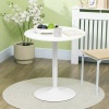 Afbeelding van HOMCOM - Eettafel van MDF en staal - 70x70x75 cm - Wit