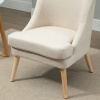 Afbeelding van HOMCOM eetkamerstoel met armleuningen - moderne gestoffeerde stoel 63 x 69 x 79,5 cm