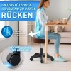 Afbeelding van TRESKO® Draaibare werkkruk met wielen, hoogte verstelbaar, 10 cm kussen, 8 kleuren (bruin)