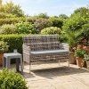 Afbeelding van Outsunny Rattan Loveseat - PE-rattan, staal - 115L x 63B x 85H cm - Lichtgrijs
