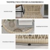 Afbeelding van Outsunny Rattan Salontafel van staal, PE Rattan in bruin