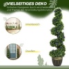 Afbeelding van HOMCOM Kunstmatige Topiaries Kunstplanten PE Ø28 x 115 cm Groen