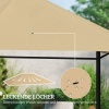 Afbeelding van Outsunny vervangend dak voor pavilion - polyester - khaki
