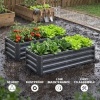 Afbeelding van Outsunny Tuinbed set Gegalvaniseerd staal 110x50x30 cm Donkergrijs